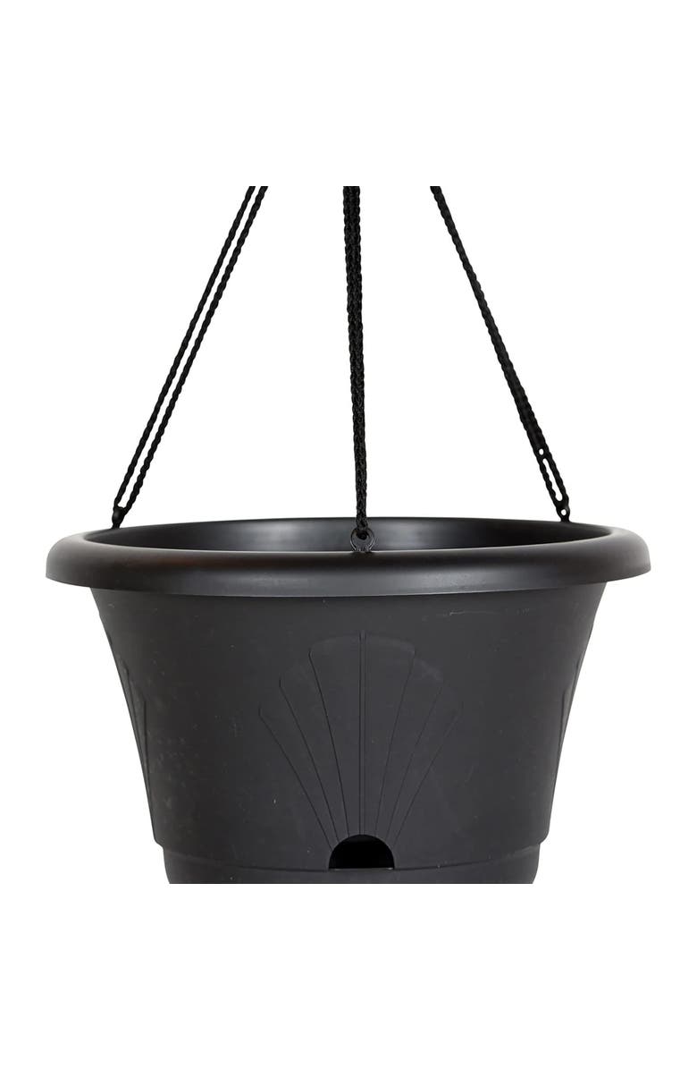 Bloem 13 Inch Lucca Self Watering Hanging Basket, Black, Alternate, color, Black