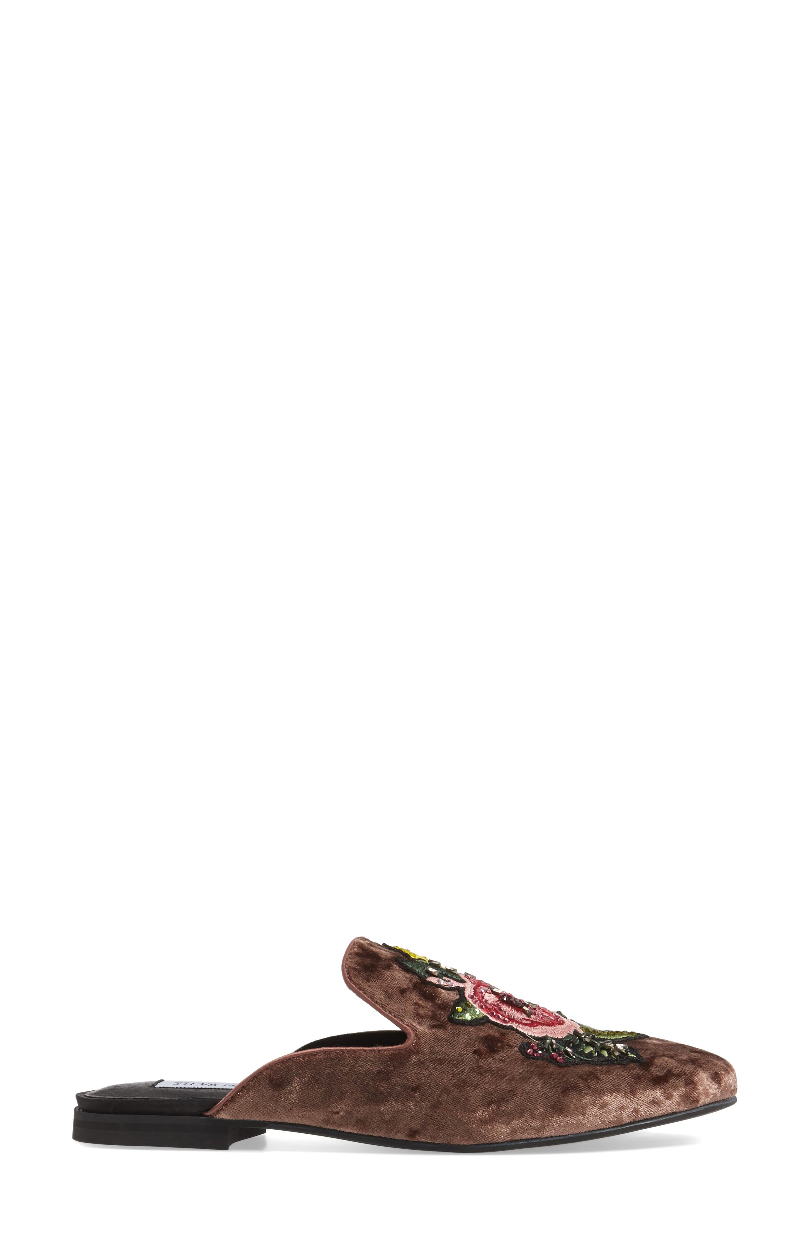 Hugh Embellished Mule, Alternate, color, PINK VELVET