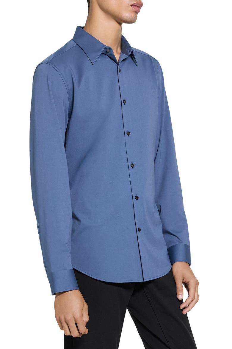 Sylvain ND Structure Knit Button-Up Shirt, Alternate, color, BERING - 0CS