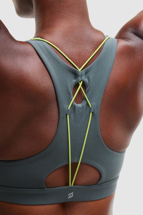 Peloton Cadent Bungee Sports Bra In Urban Green