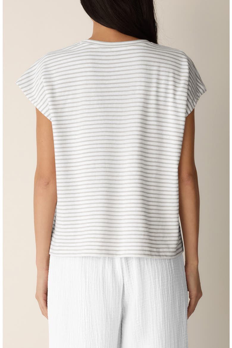 Stripe Organic Cotton T-Shirt, Alternate, color, CHALK