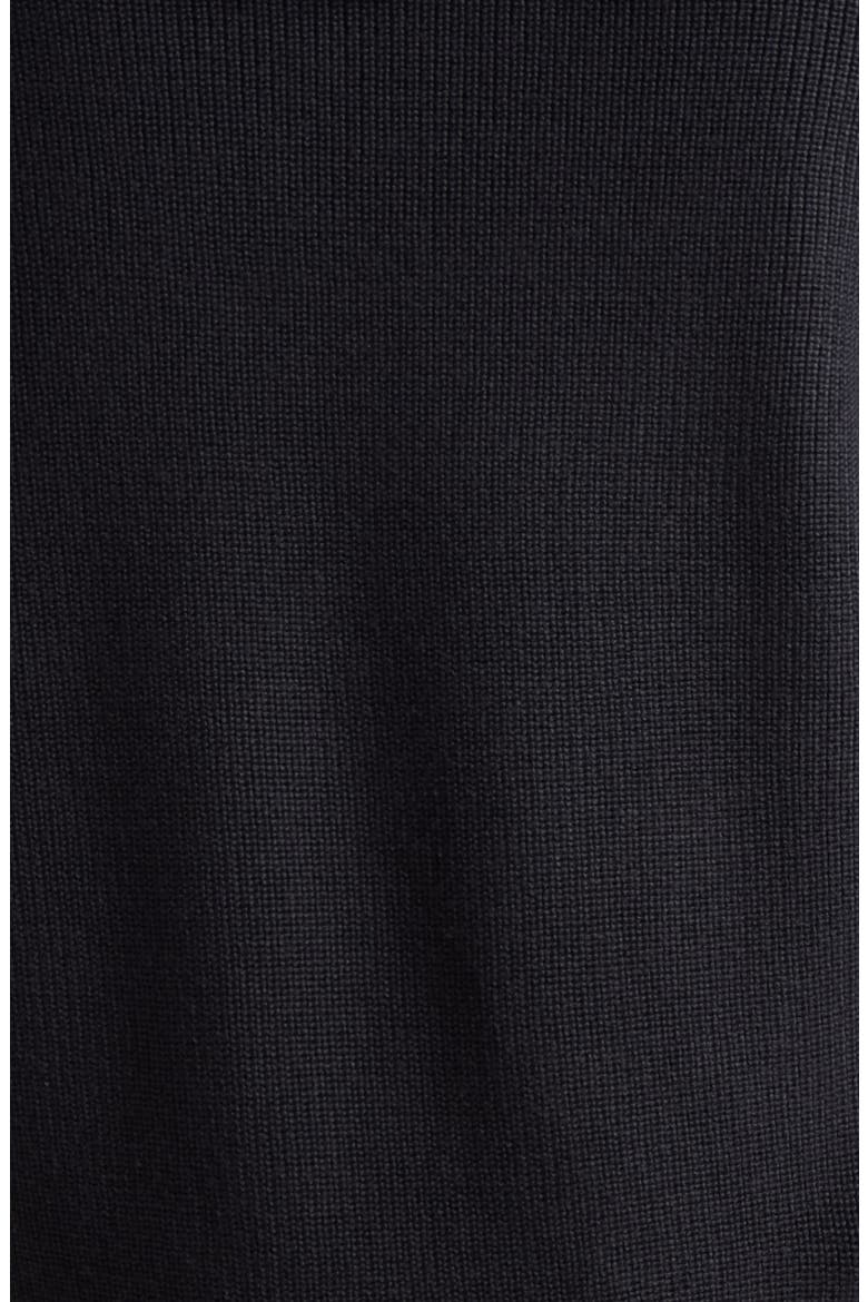 Quilted Front Wool Blend Cardigan, Alternate, color, BLACK