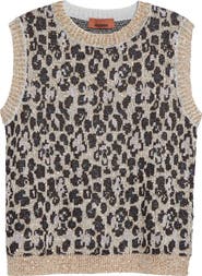 Missoni Animal Jacquard Sequin Sleeveless Sweater