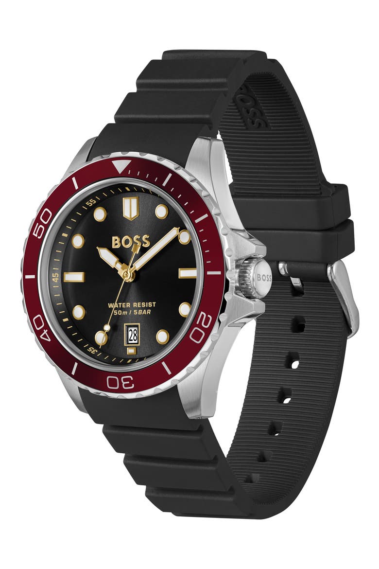 Troper Sport Watch, 42mm, Alternate, color, BLACK
