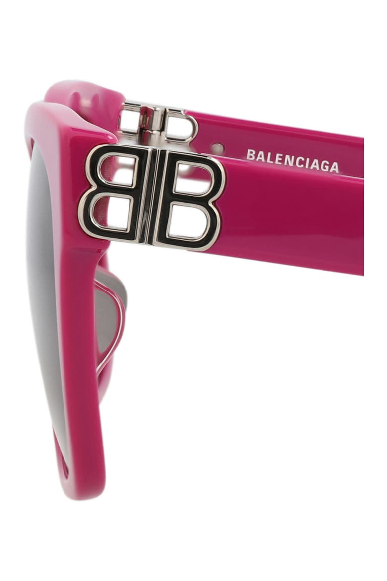 57mm Square Sunglasses, Alternate, color, FUCHSIA SILVER GREY