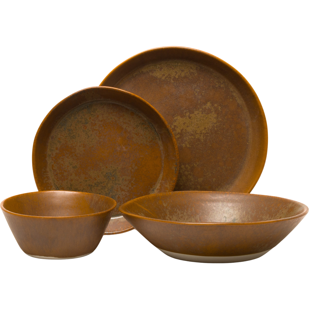 Haand Skali Coupe Dinnerware Set In Brown