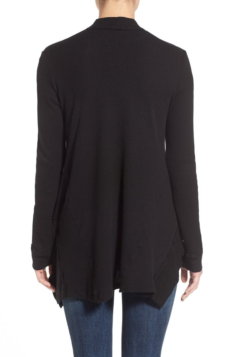 Splendid Waffle Knit Open Front Cardigan, Alternate, color, 