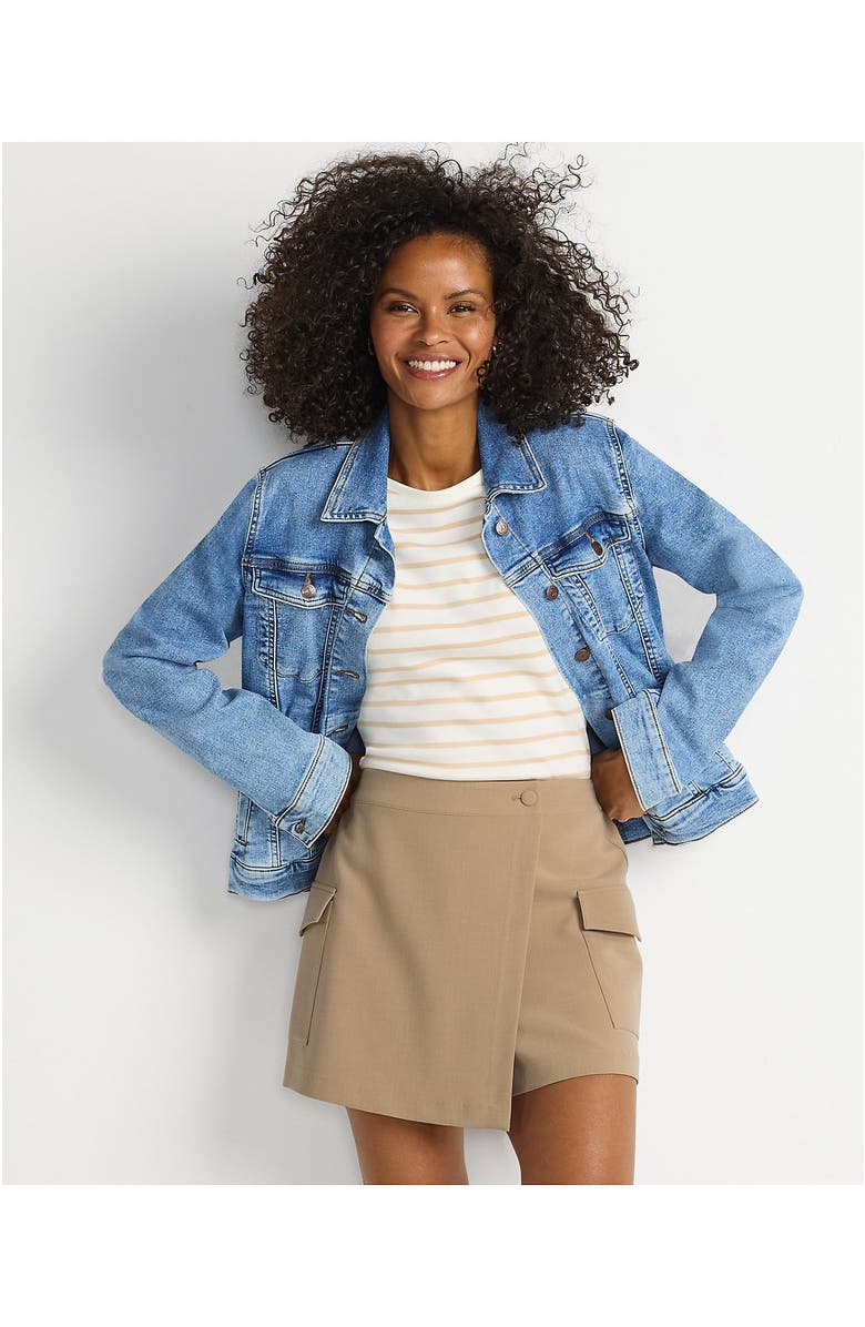 Lands' End Crepe Above The Knee Skort, Alternate, color, 