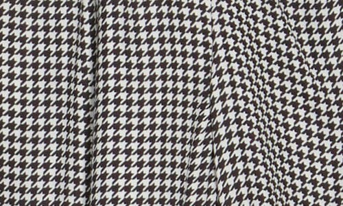 Alice And Olivia Carol Silk Dress In Mini Houndstooth