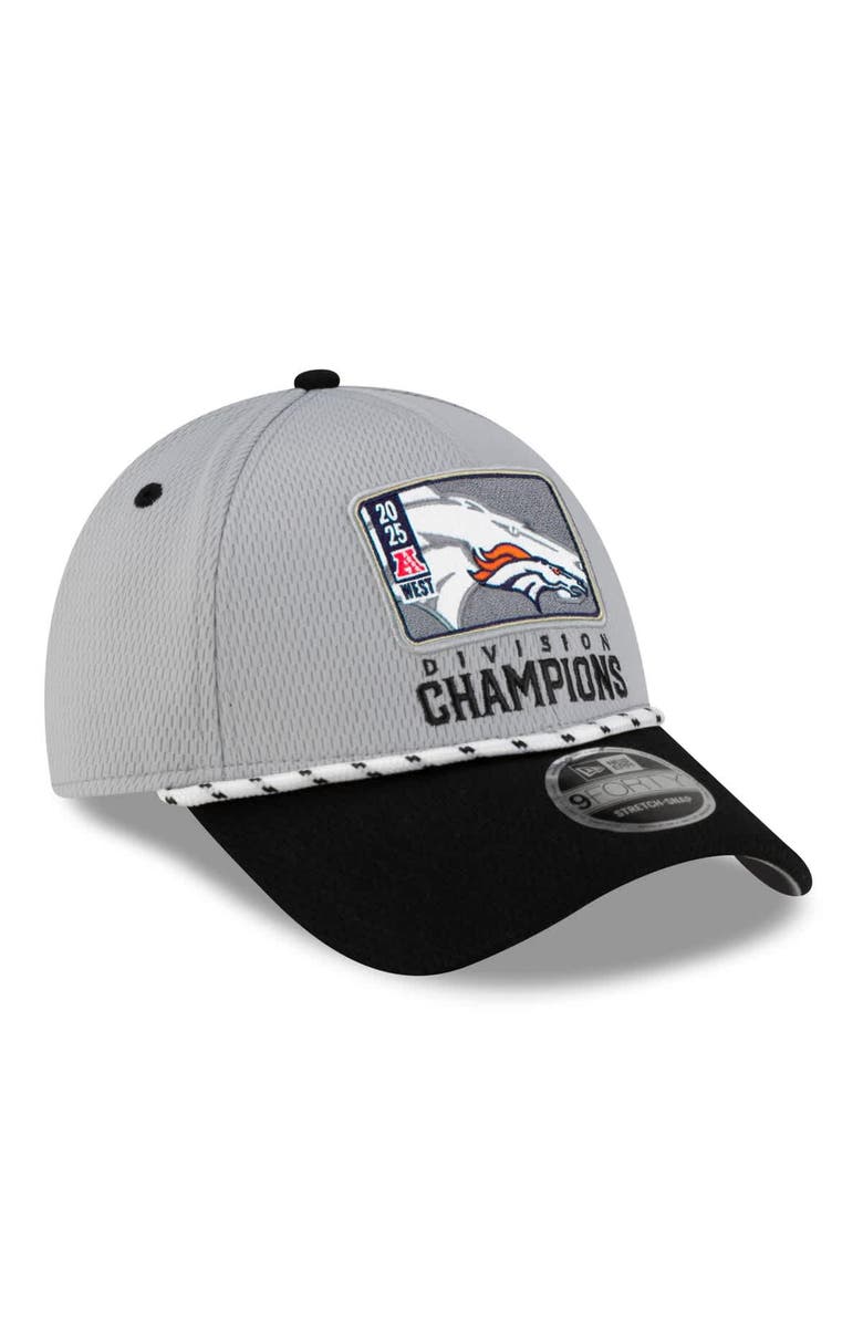 New Era Men
s New Era Gray/Black Denver Broncos 2025 AFC West Division Champions Locker Room Trophy Collection 9FORTY Adjustable Hat, Alternate, color, Gray