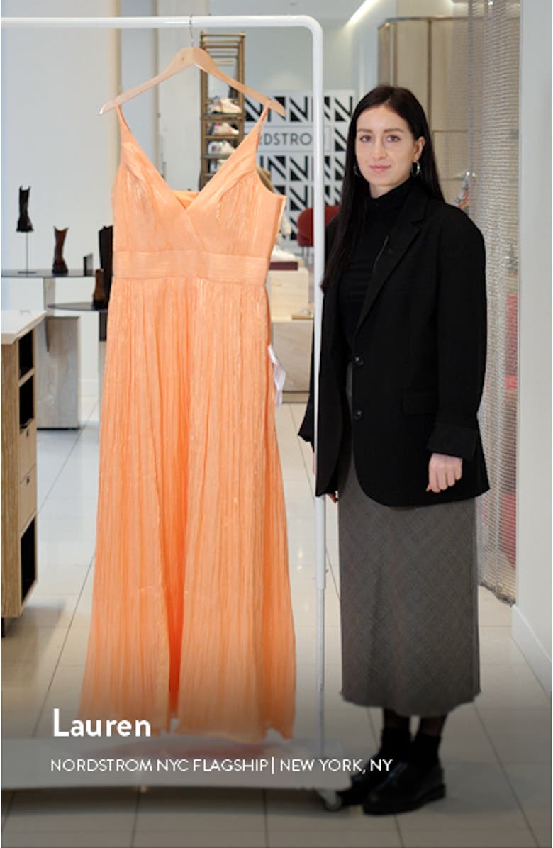 Danae Crinkle A-Line Gown, sales video thumbnail