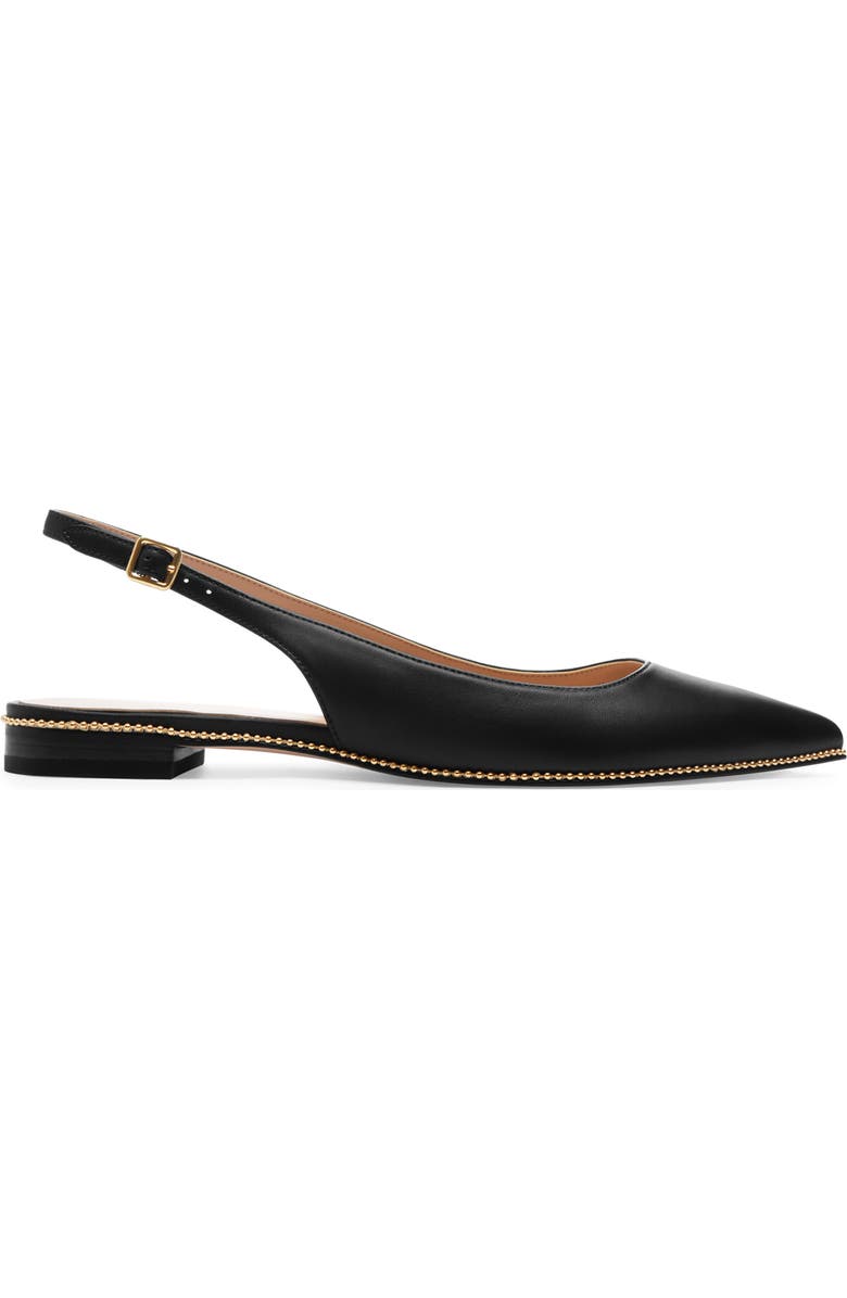 COACH Claire Slingback Pointed Toe Skimmer Flat, Alternate, color, Black