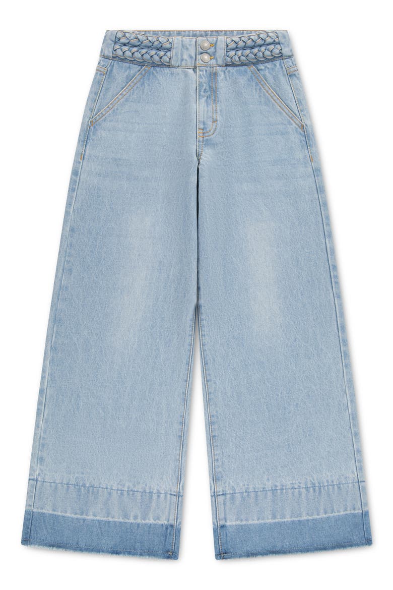 Kids' Braid High Waist Baggy Jeans, Main, color, HANG UP