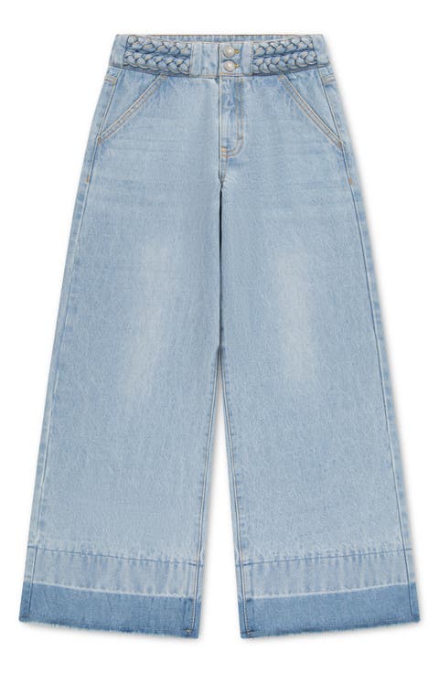 Kids' Braid High Waist Baggy Jeans