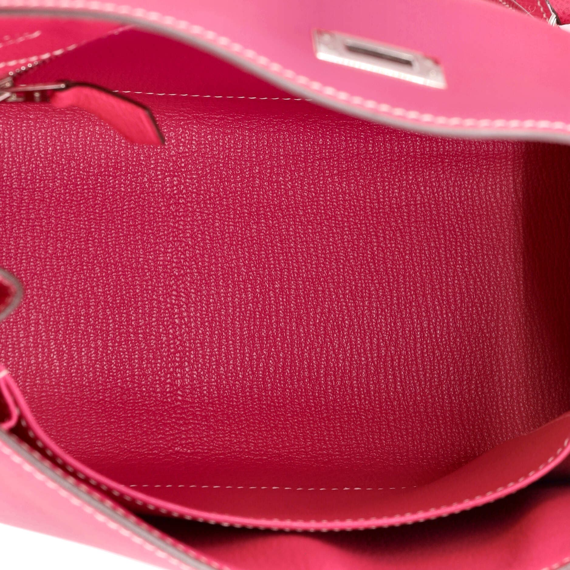 Pre-Owned Hermes Kelly Handbag Pink Epsom with Palladium Hardware 25, Alternate, color, 