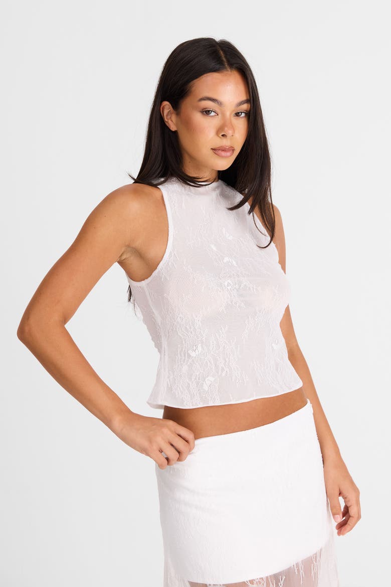 Juliette Top, Alternate, color, White