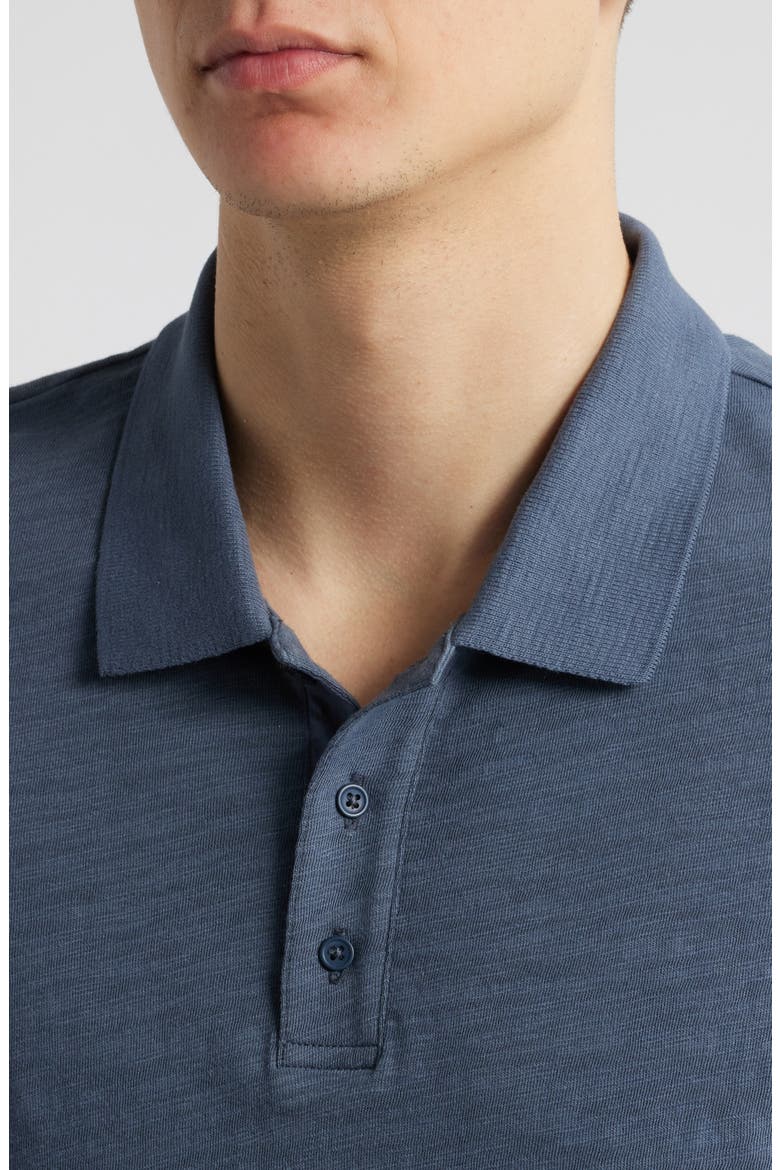 Slub Cotton Long Sleeve Polo, Alternate, color, VENICE BLUE