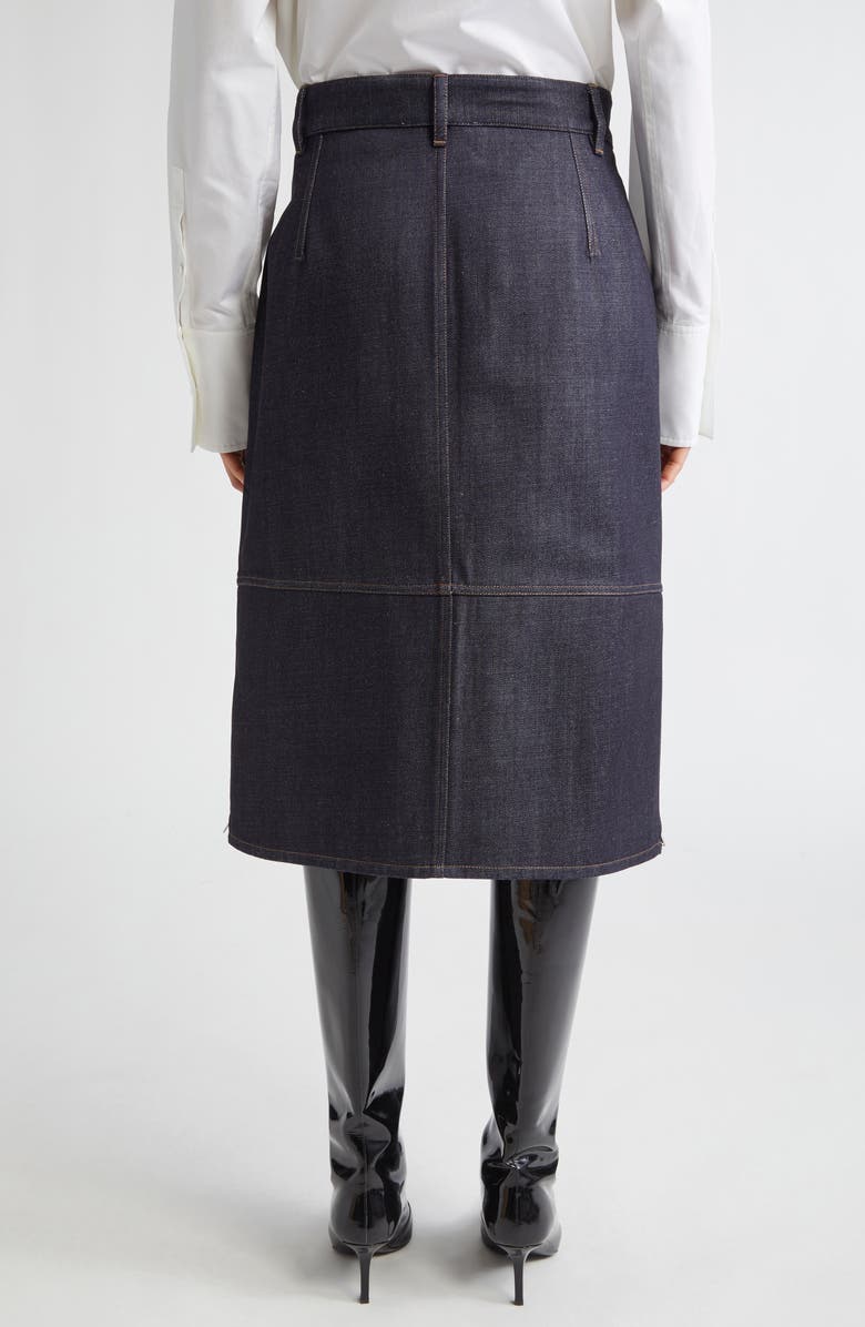 Jil Sander High Waist Denim Skirt, Alternate, color, 