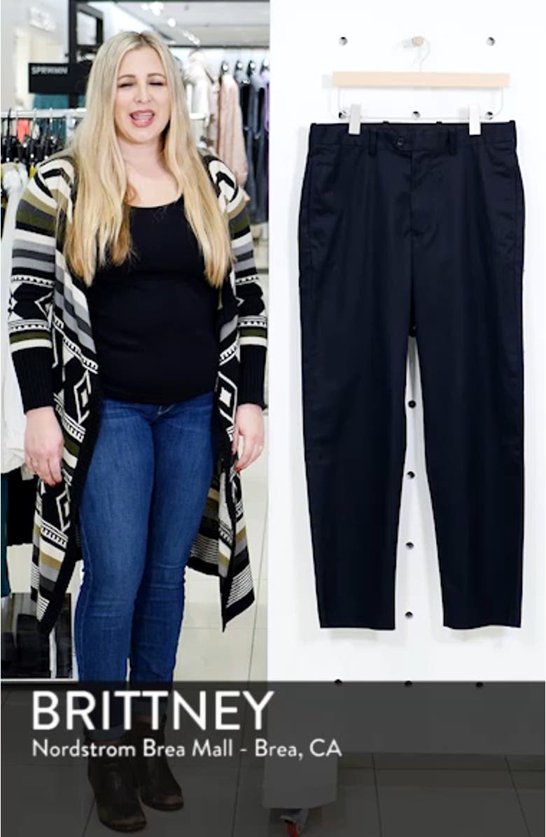 Men's Shop Smartcare<sup>™</sup> Classic Supima<sup>®</sup> Cotton Flat Front Trousers, sales video thumbnail