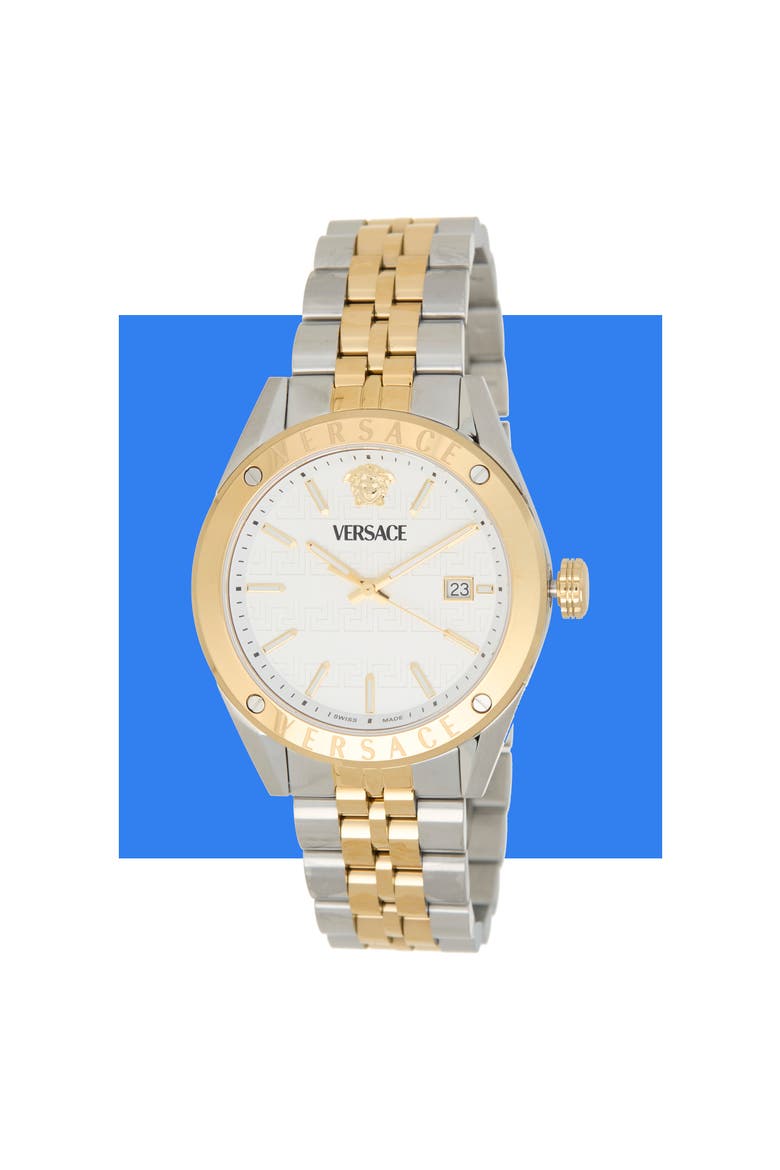 Athletic Bracelet Watch, 43mm, Alternate, color, TWO TONE