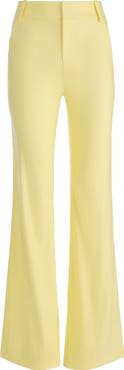 Alice + Olivia Lula Linen Blend Flare Leg Pants