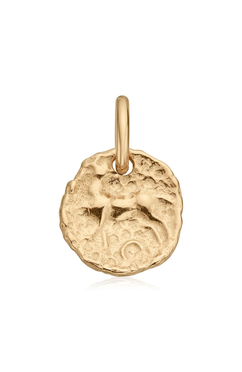 Monica Vinader Siren Coin Pendant, Main, color, Yellow Gold