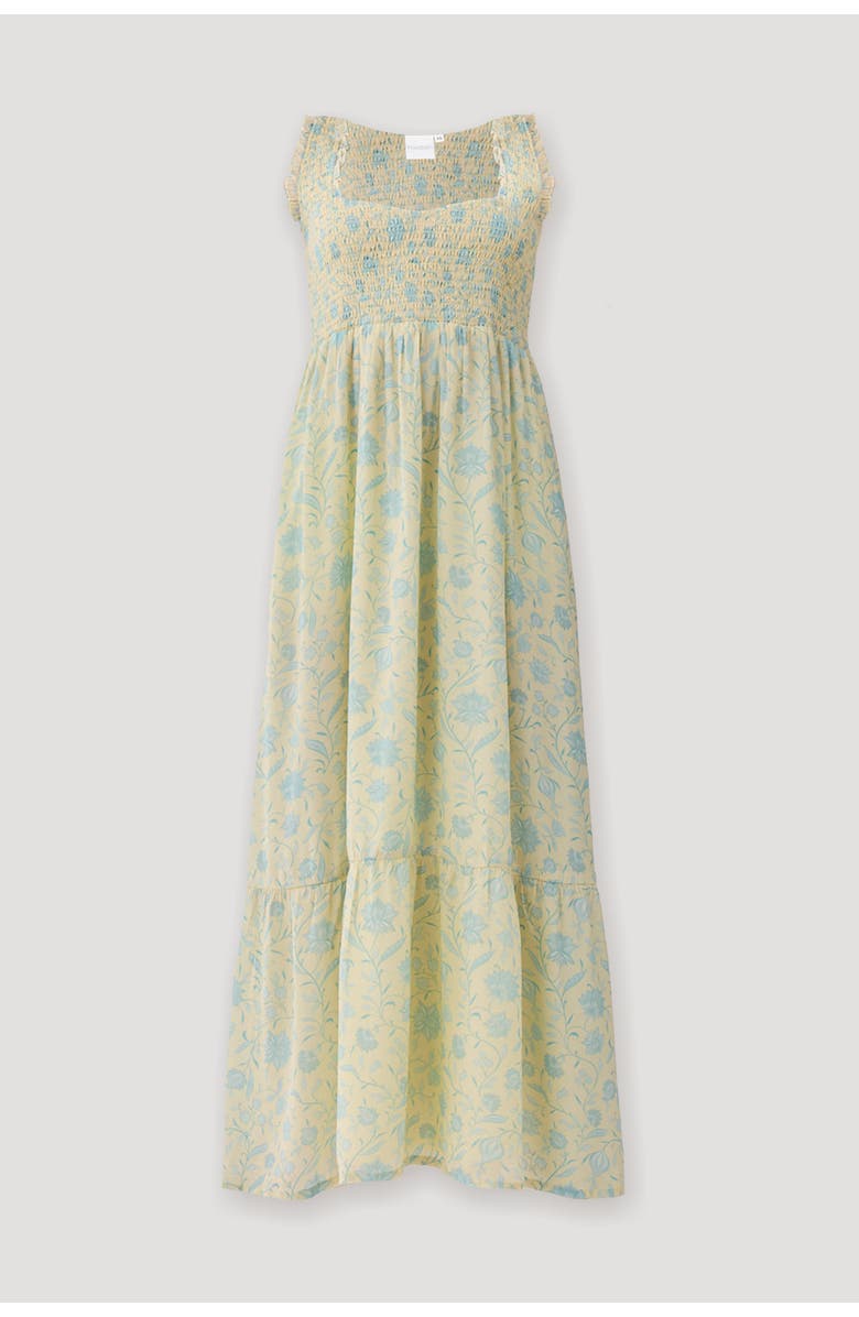 Reistor The Smocked Maxi Dress, Alternate, color, Butter Bloom