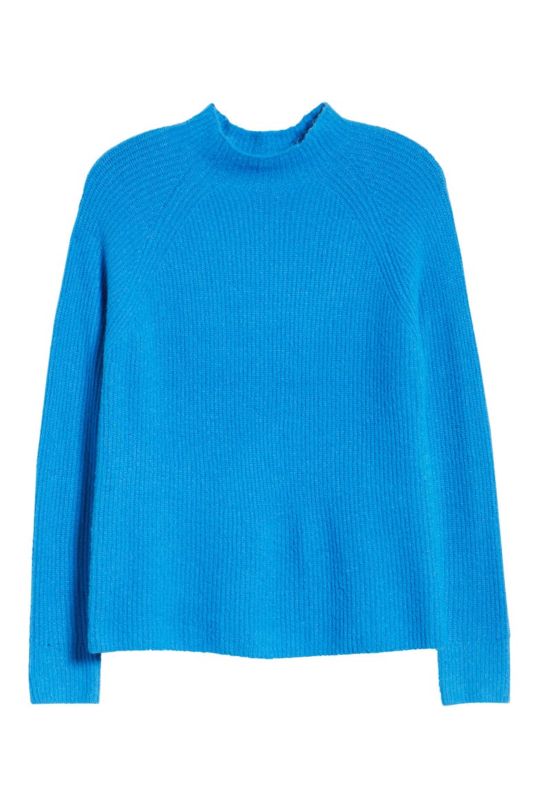 Mock Neck Sweater, Alternate, color, BLUE ELECTRIC