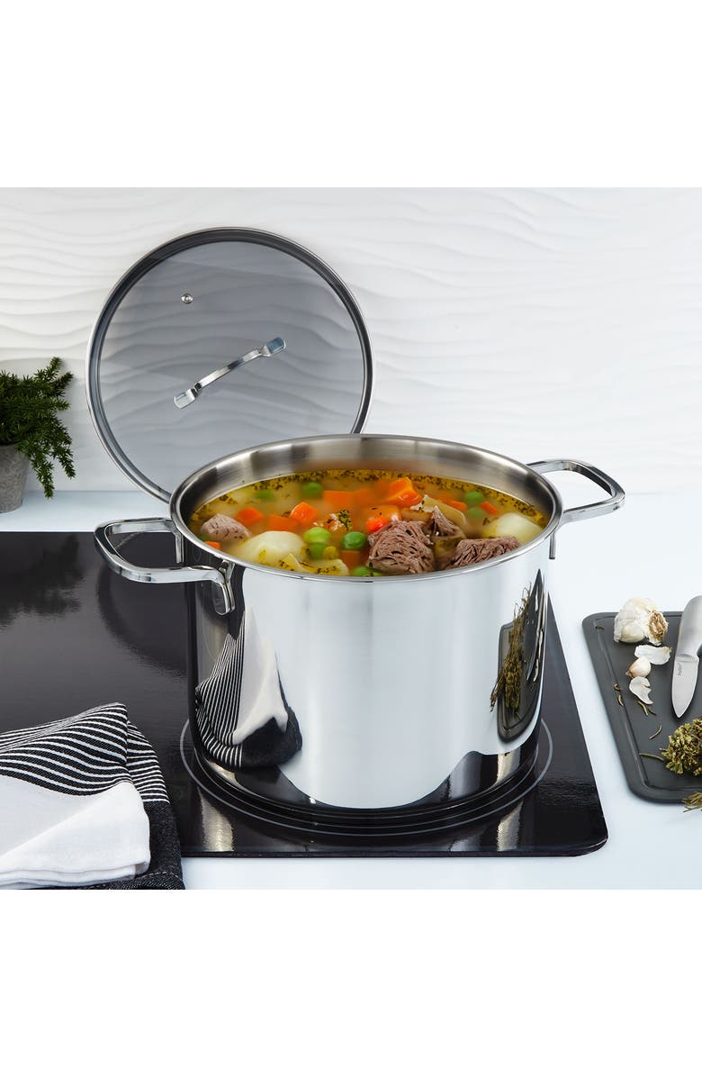 BergHOFF DiNA Helix 4-Piece Stockpot Set, Alternate, color, Silver