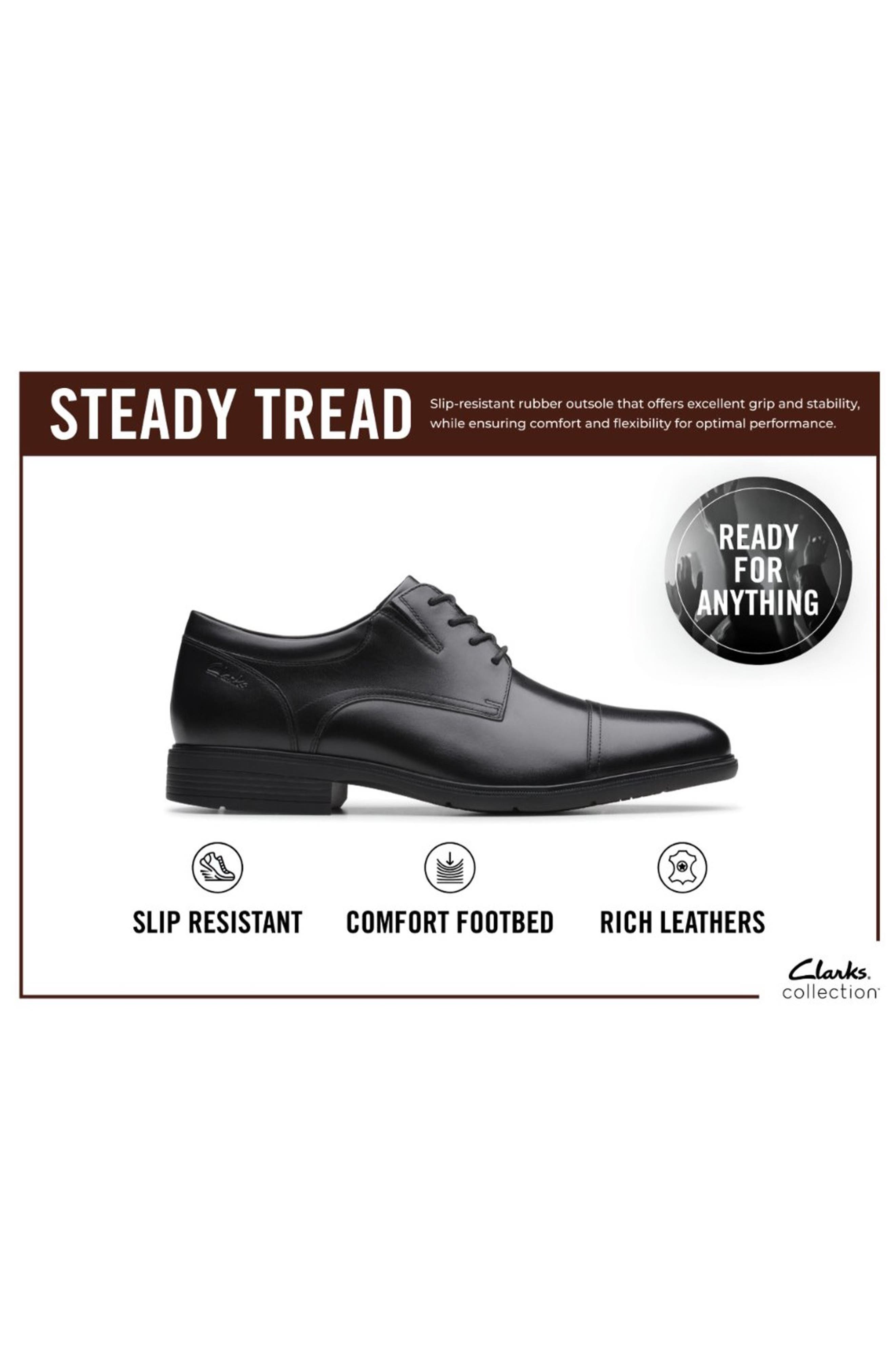 Clarks<sup>®</sup> Steadwell Plain Toe Chukka Boot, Alternate, color, Black