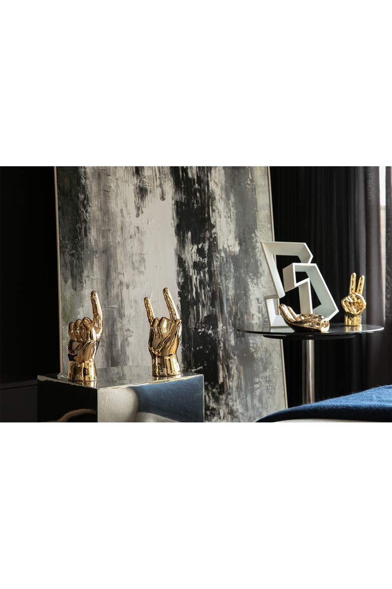Plus Gold I Love You Hand Tabletop Decor - 9" Tall, Alternate, color, GOLD