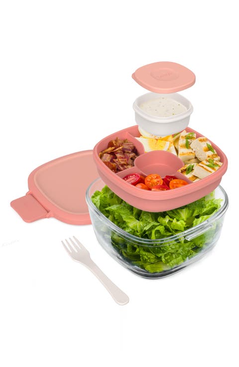 All-in-One Glass Salad Container