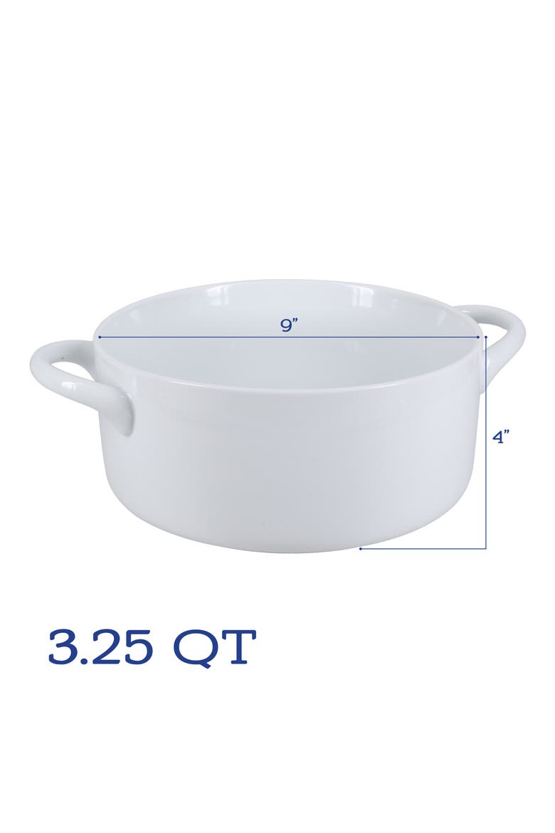 Taos Round 3.25-Quart Baking Dish, Alternate, color, WHITE
