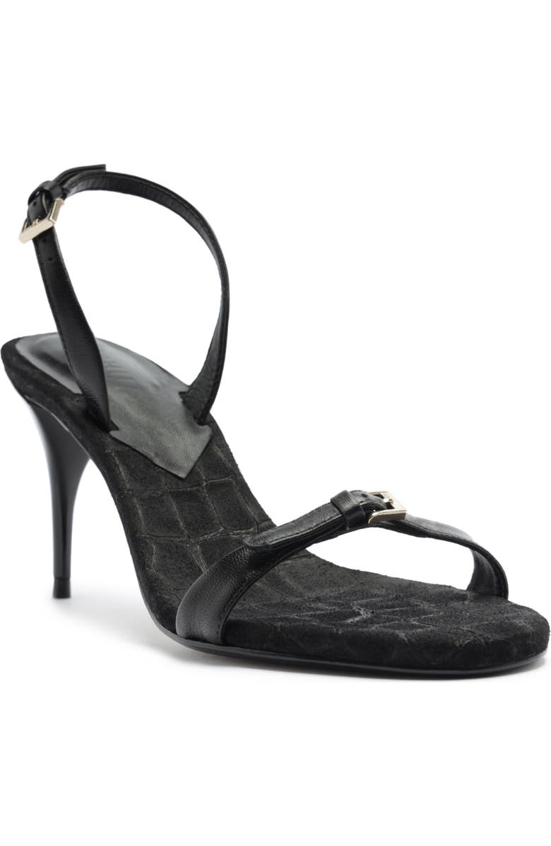 Schutz Aurora Mid Slingback Sandal, Main, color, Black
