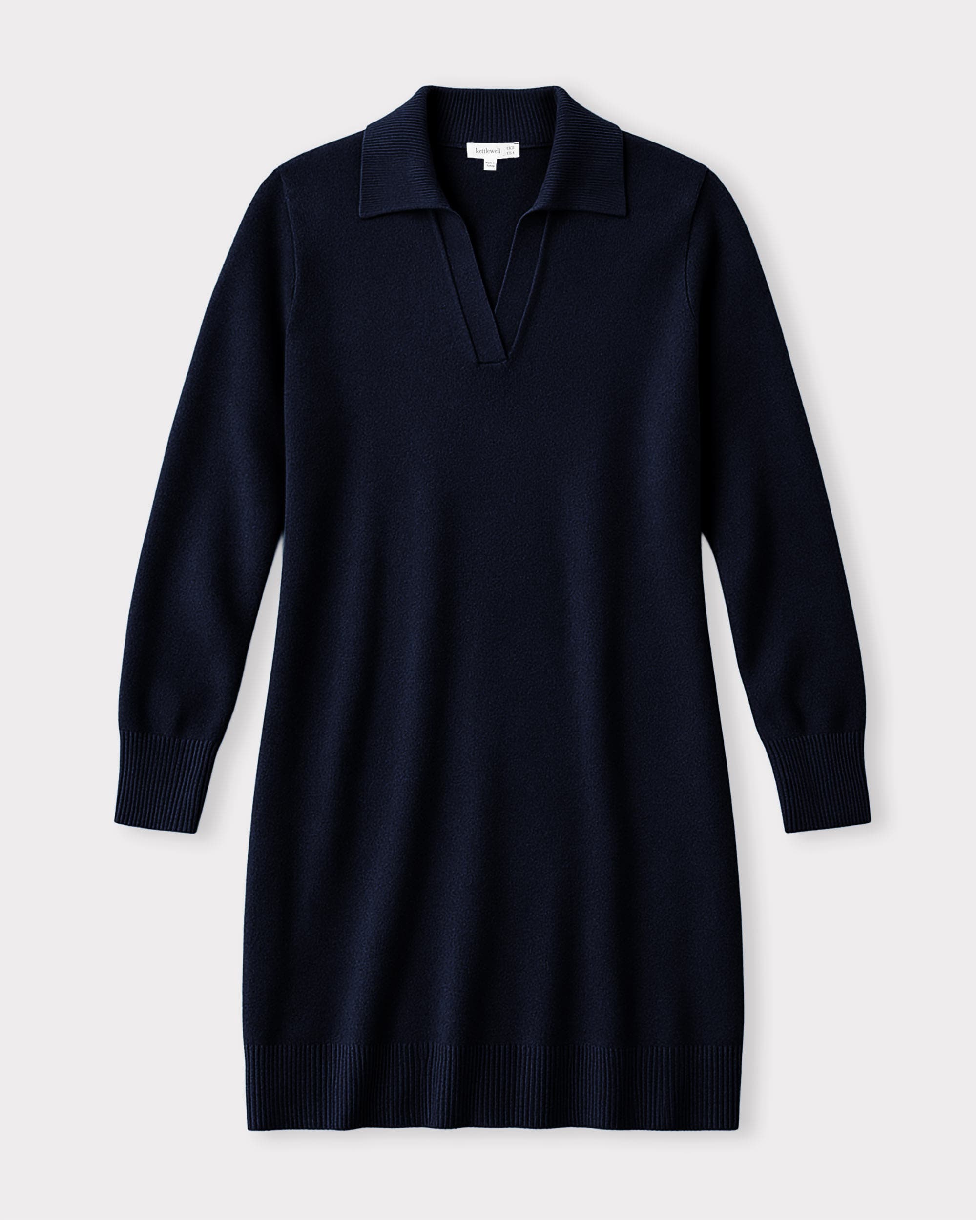 Trophy Neck Wool Shirt Dress - image 2
