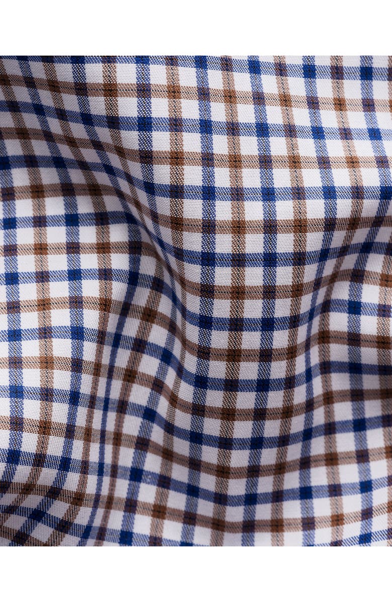 Eton Micro Check Slim Fit Dress Shirt, Alternate, color, Medium Brown
