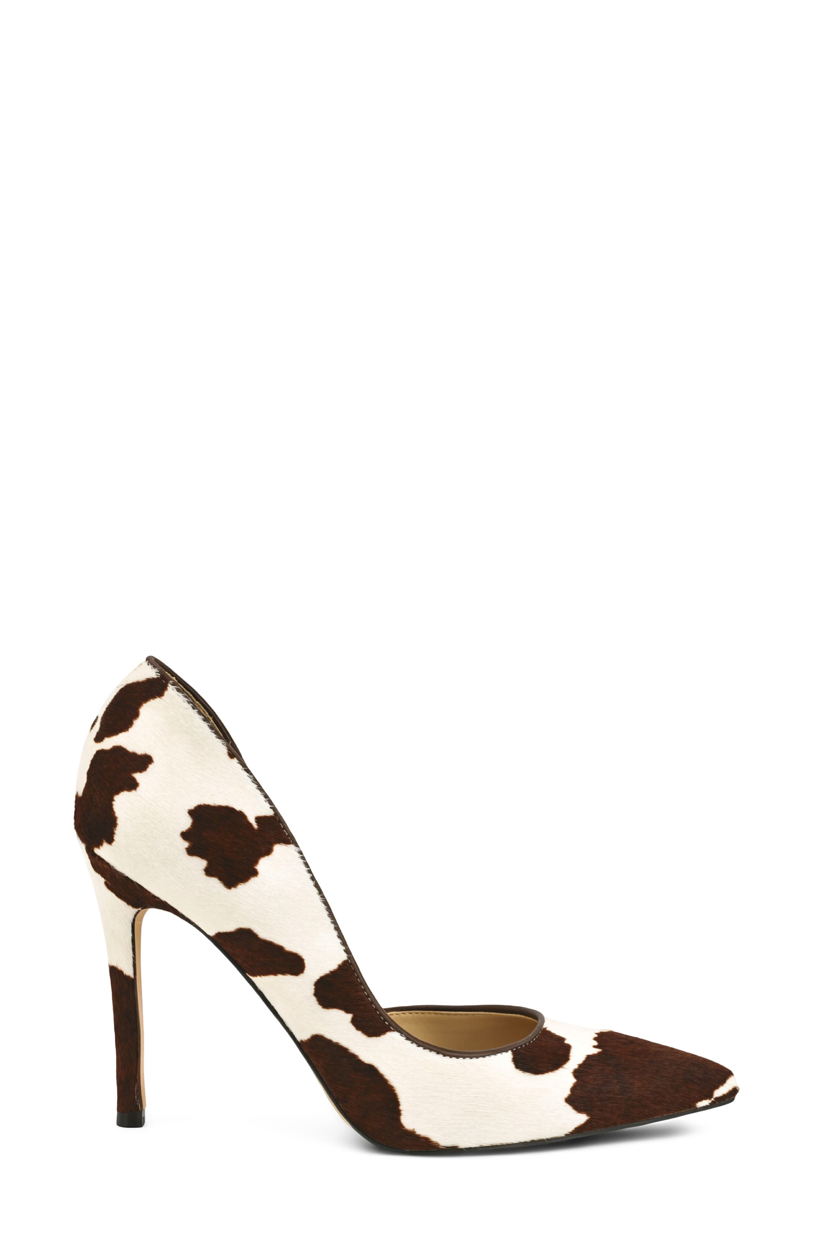 Folowe Genuine Calf Hair d'Orsay Pump, Alternate, color, MEDIUM BROWN