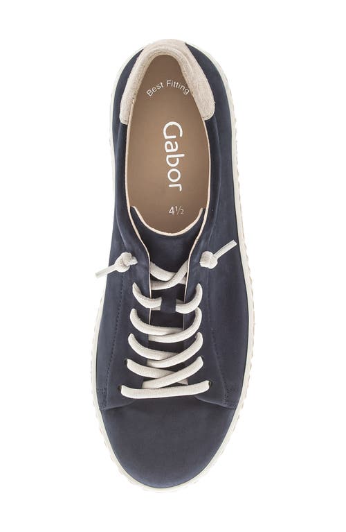 Gabor Lace Up Sneaker In Blue