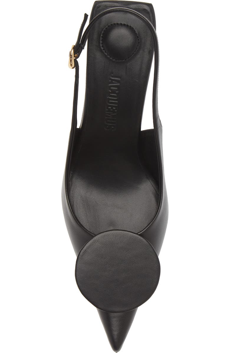 Jacquemus Mismatched Pointed Toe Slingback Pumps, Alternate, color,