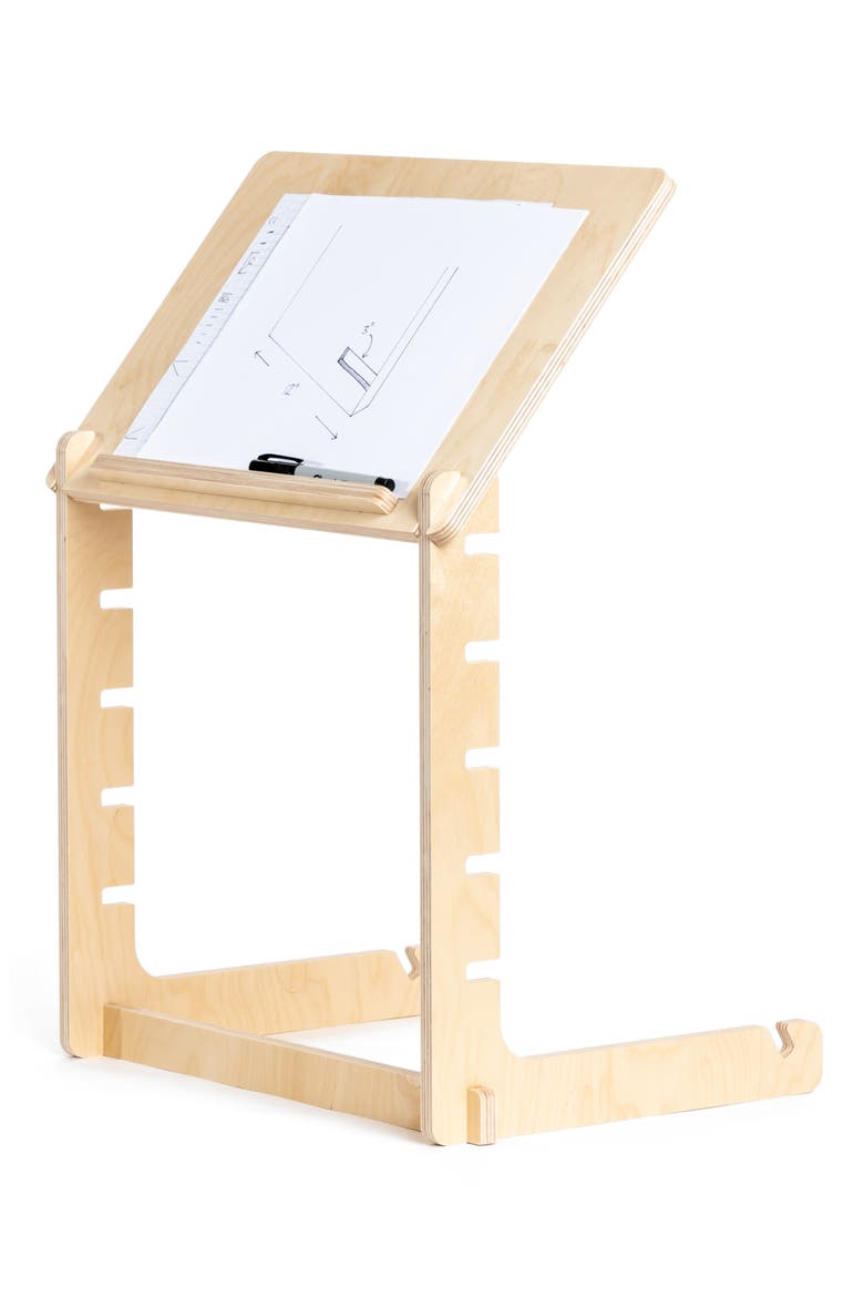 Allstand Adjustable Desk Stand, Alternate, color, BIRCH