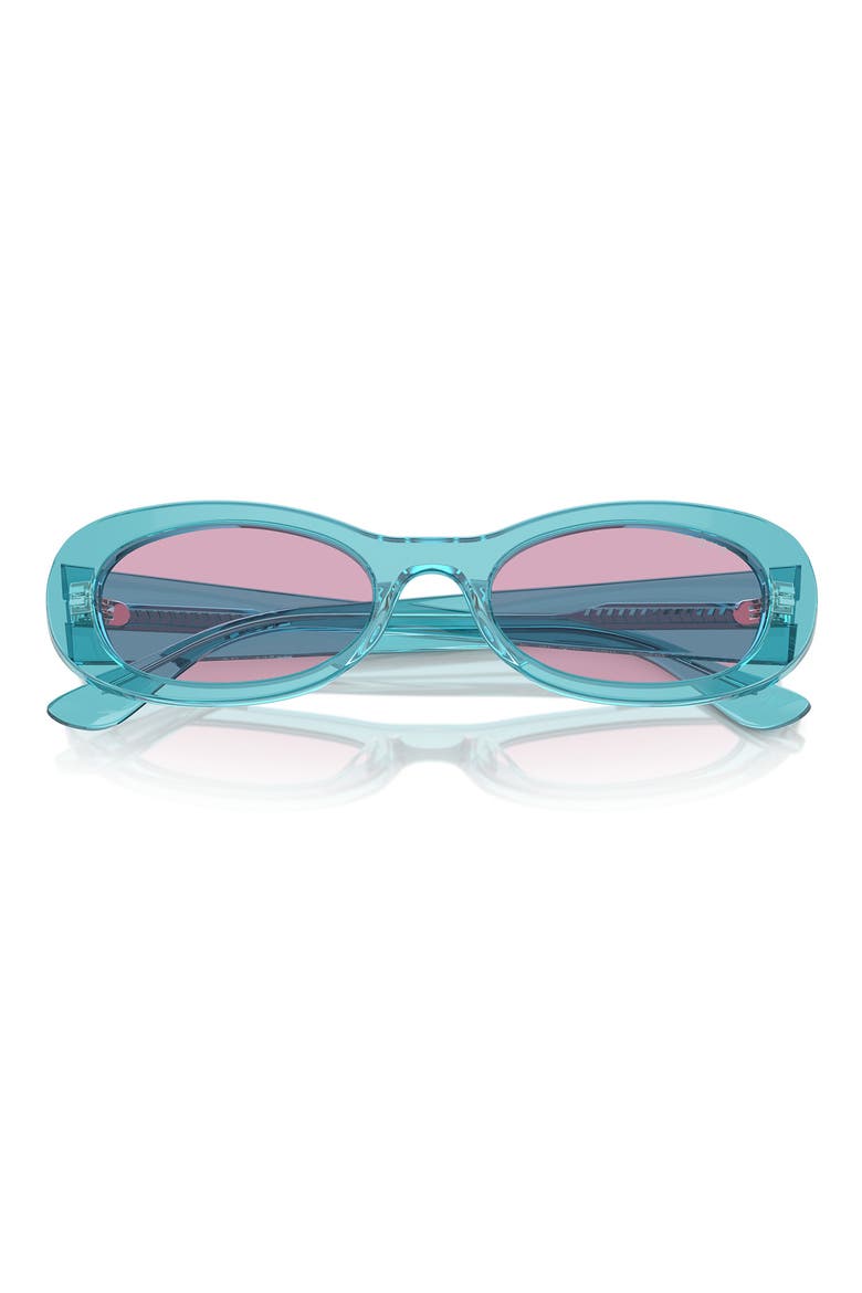 53mm Oval Sunglasses, Alternate, color, TURQUOISE