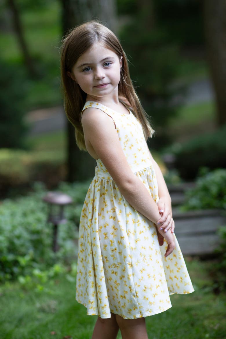 Girls Cross Back Woven Dress, Alternate, color, Pasta