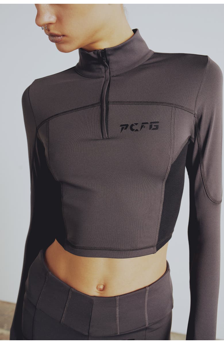 PCFG Your *Itch High Neck Active Top, Main, color, Dark Grey