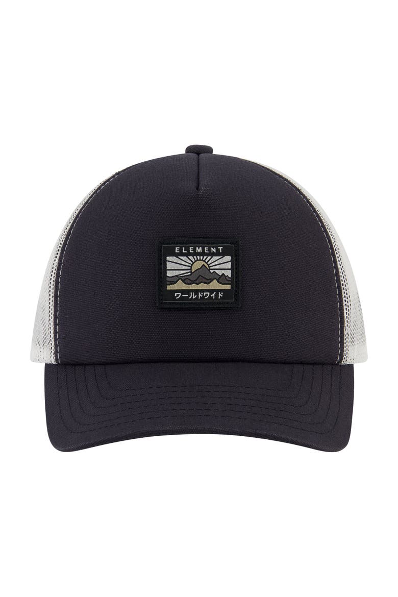 Logo Trucker Hat with Mesh Back and Snapback Closure, Alternate, color, DARK NAVY