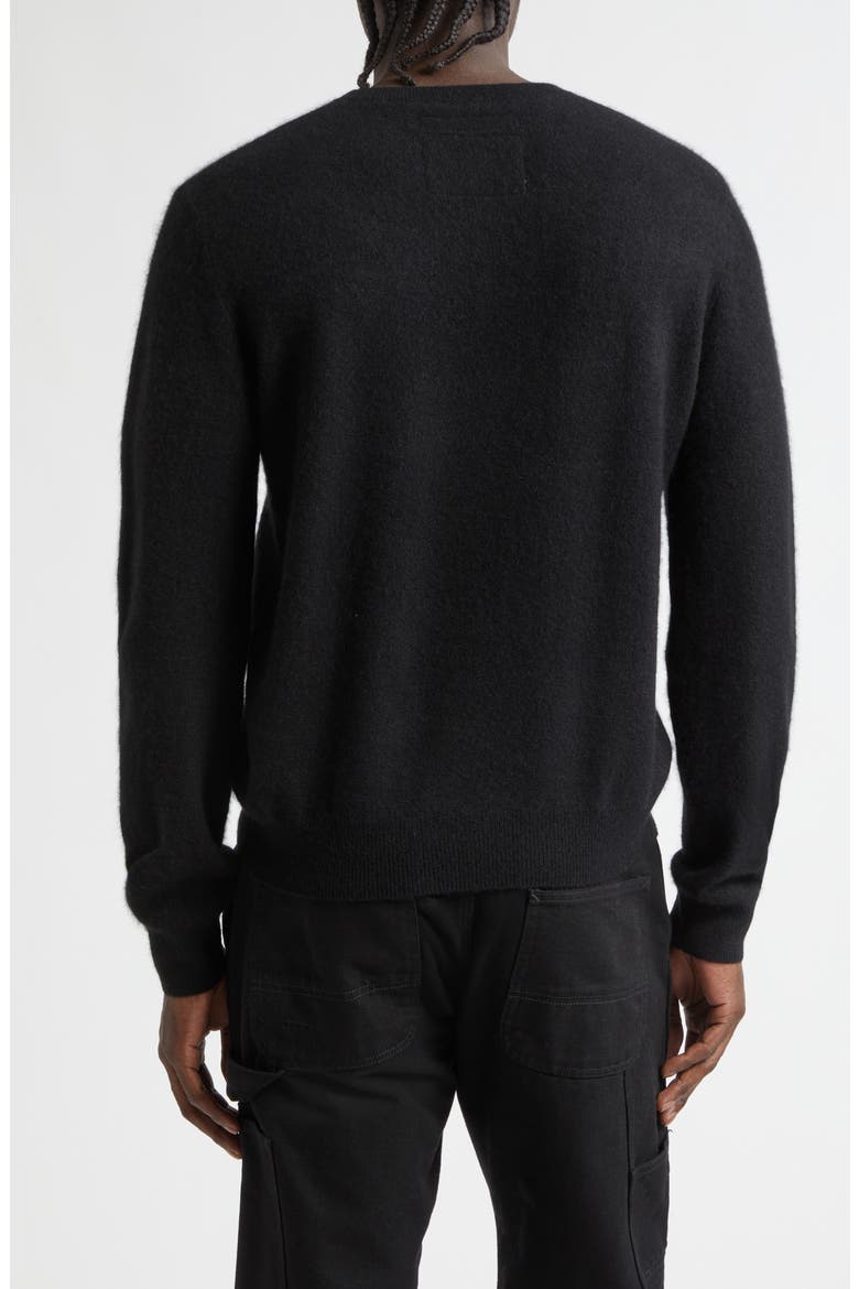 Mini Cashmere Crewneck Sweater, Alternate, color, BLACK