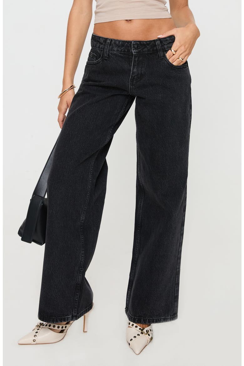 Ellanor Slouch Jeans, Main, color, BLACK
