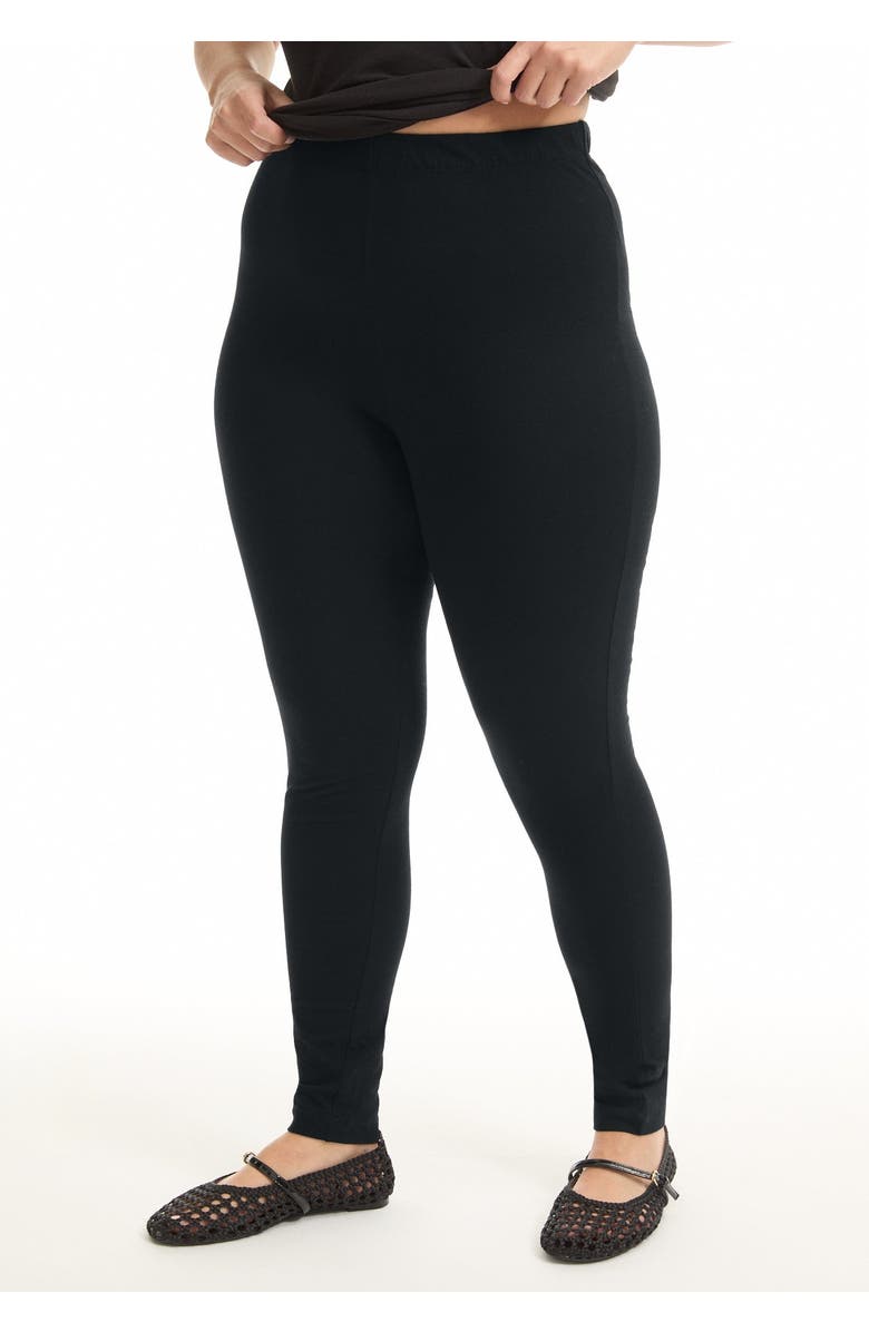 June + Vie Classic Ankle Legging, Alternate, color, Black