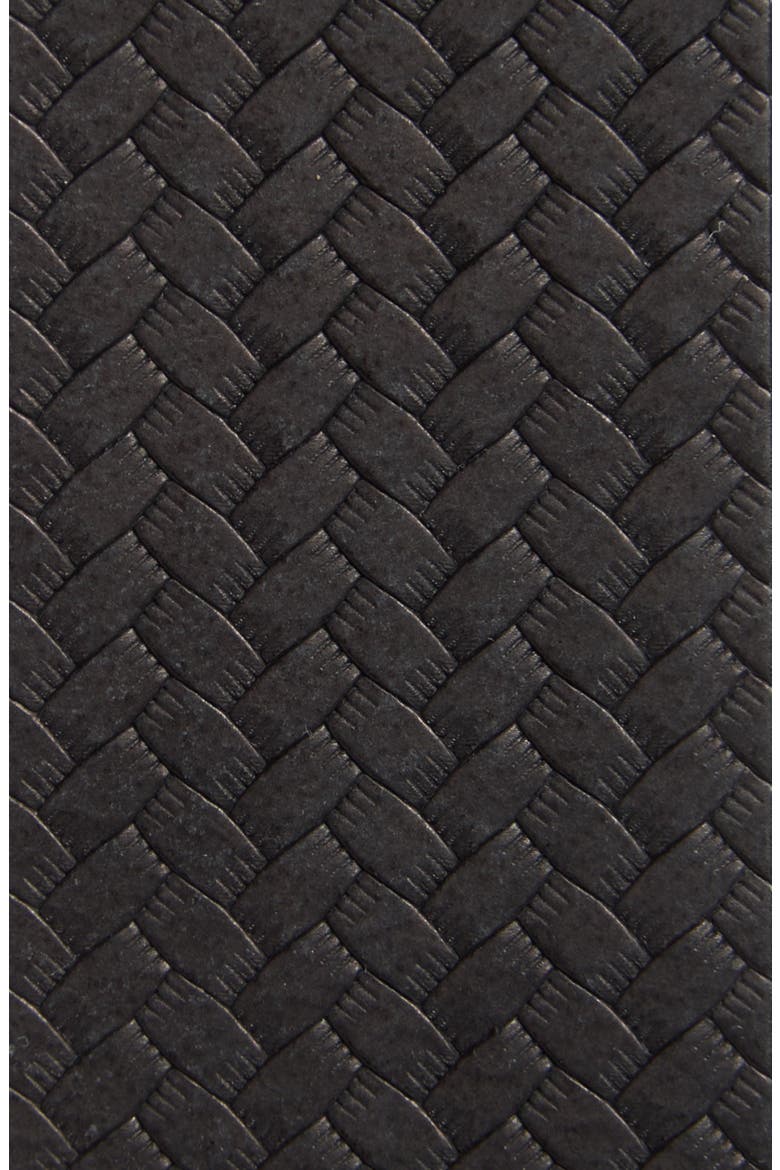 Reversible Embossed Leather Belt, Alternate, color, BLACK