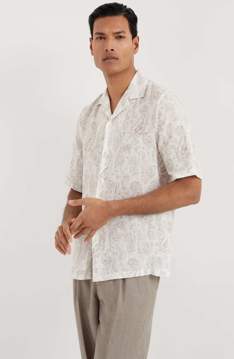 Brunello Cucinelli Shirt with camp collar, Alternate, color,