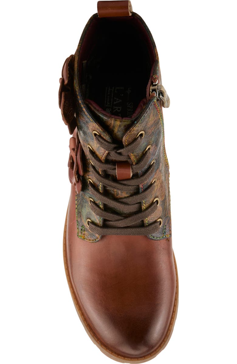 L'Artiste by Spring Step Martinela Combat Boot, Alternate, color, Brown Multi
